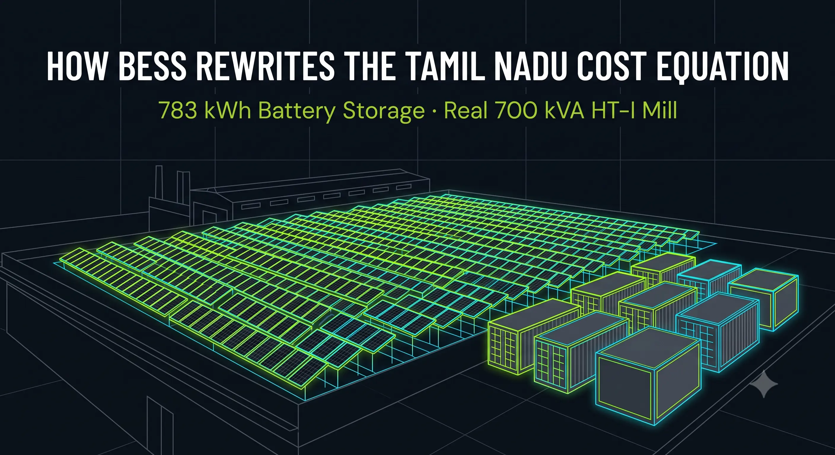 Rooftop solar and battery energy storage system at a Tamil Nadu textile mill