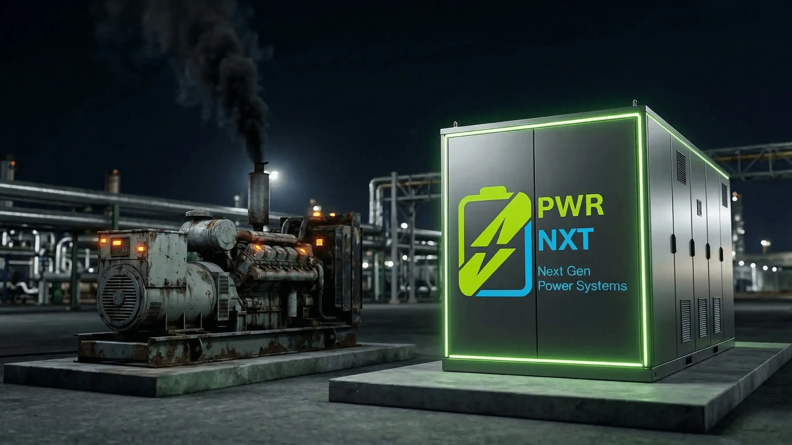 Diesel generator replaced by LFP battery energy storage system at Indian C&I industrial facility — zero-capex BESS operating lease