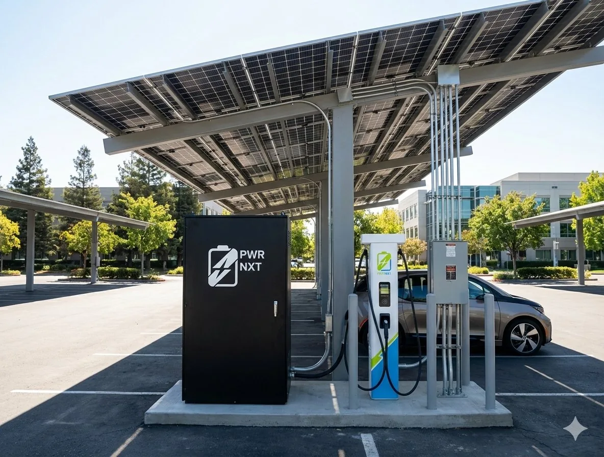 PWRNXT 125kW BESS cabinet for EV fast-charging infrastructure