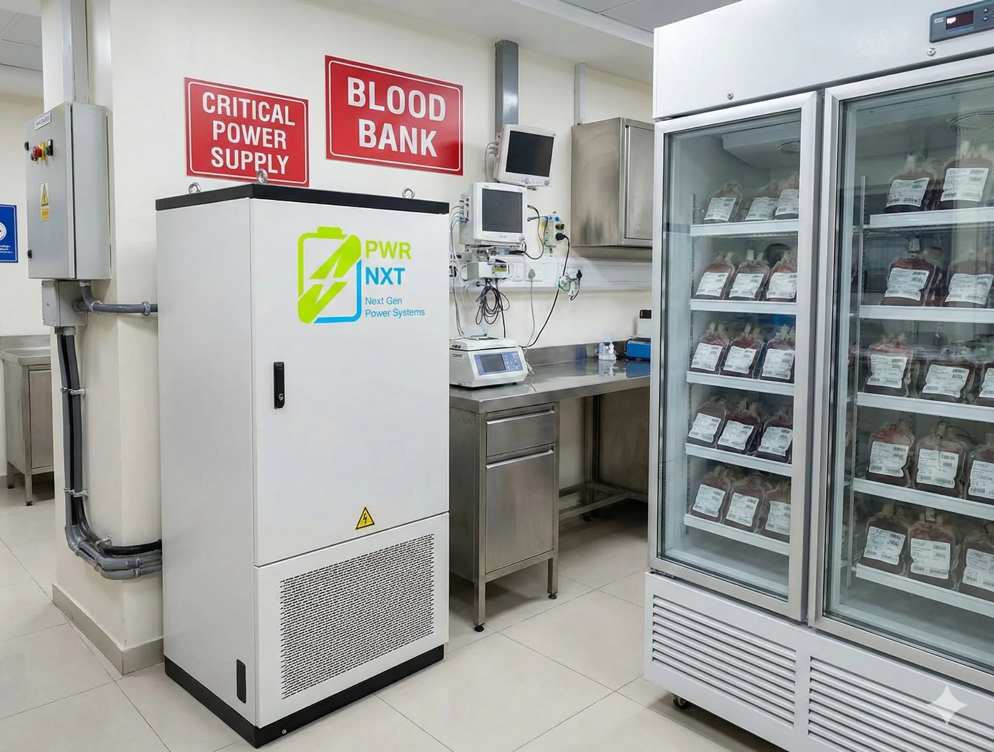 BESS critical power backup for hospitals India — silent emission-free battery storage replaces DG